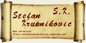 Stefan Krupniković vizit kartica